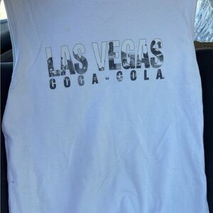 Coca Cola White Las Vegas Graphic Tank Top